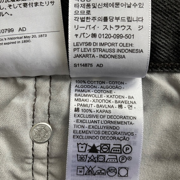 Levi’s 501 Spliced Premium Denim Jeans Black w/ Grey Size 28W 30L - Picture 14 of 16